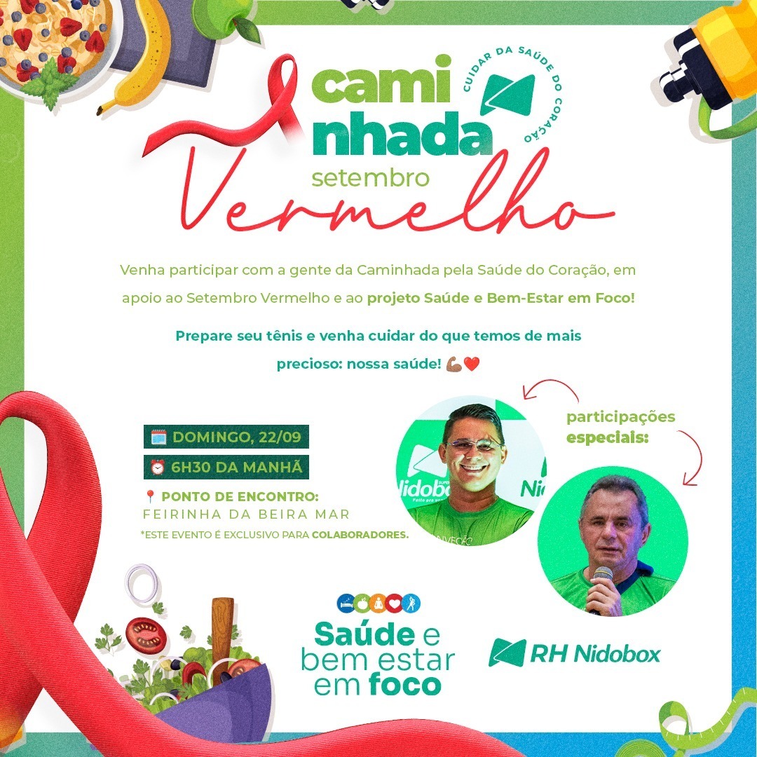 Grupo Nidobox promove a Caminhada Setembro Vermelho para colaboradores em Fortaleza